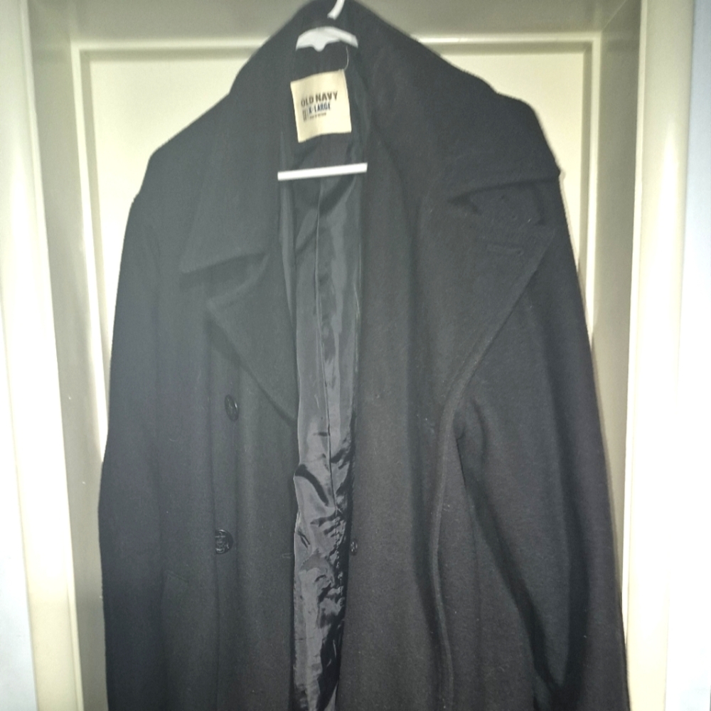 Wool Black Peacoat Old Navy